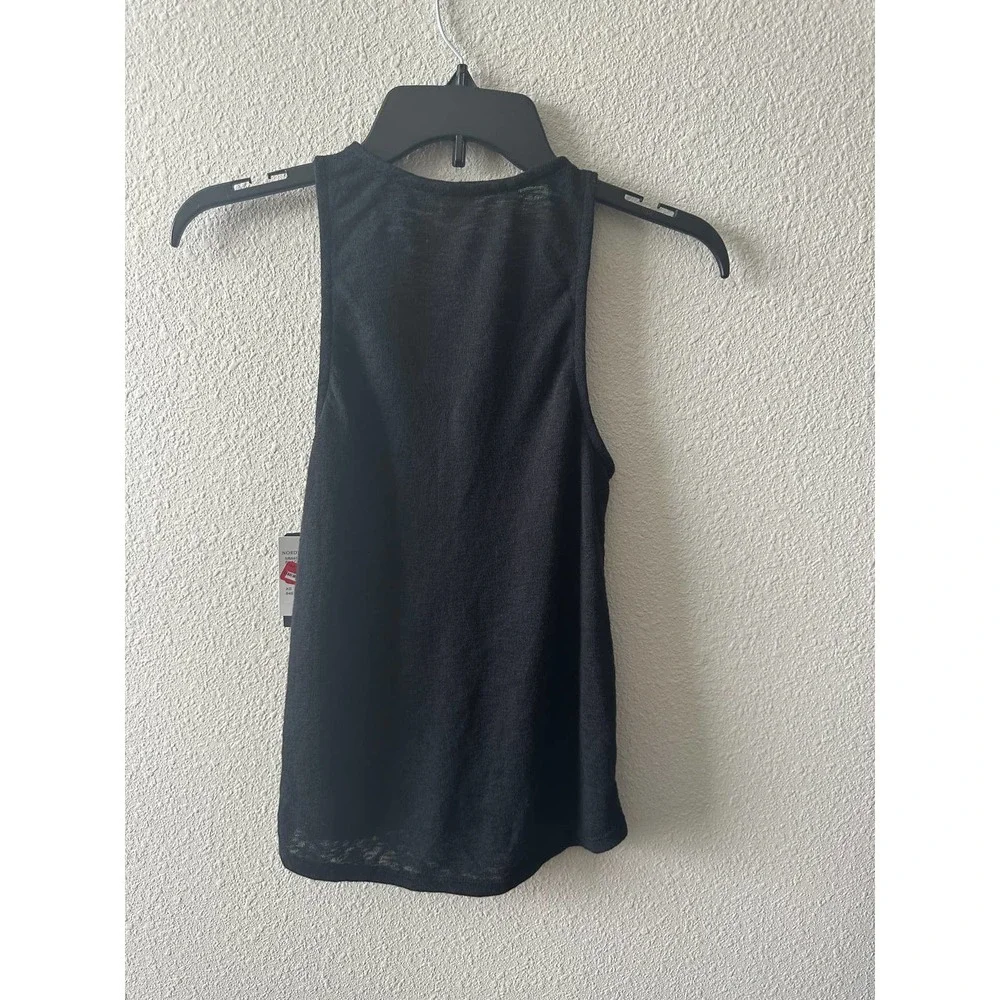 Melrose & Market Women Tank Top Sleeveless V Neck Black Button Front - Picture 15 of 15